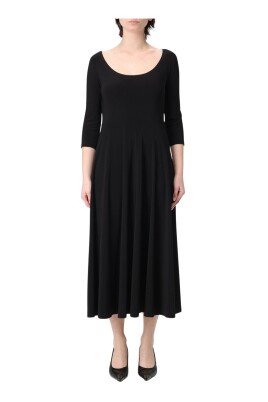 black-a-line-midi-dress