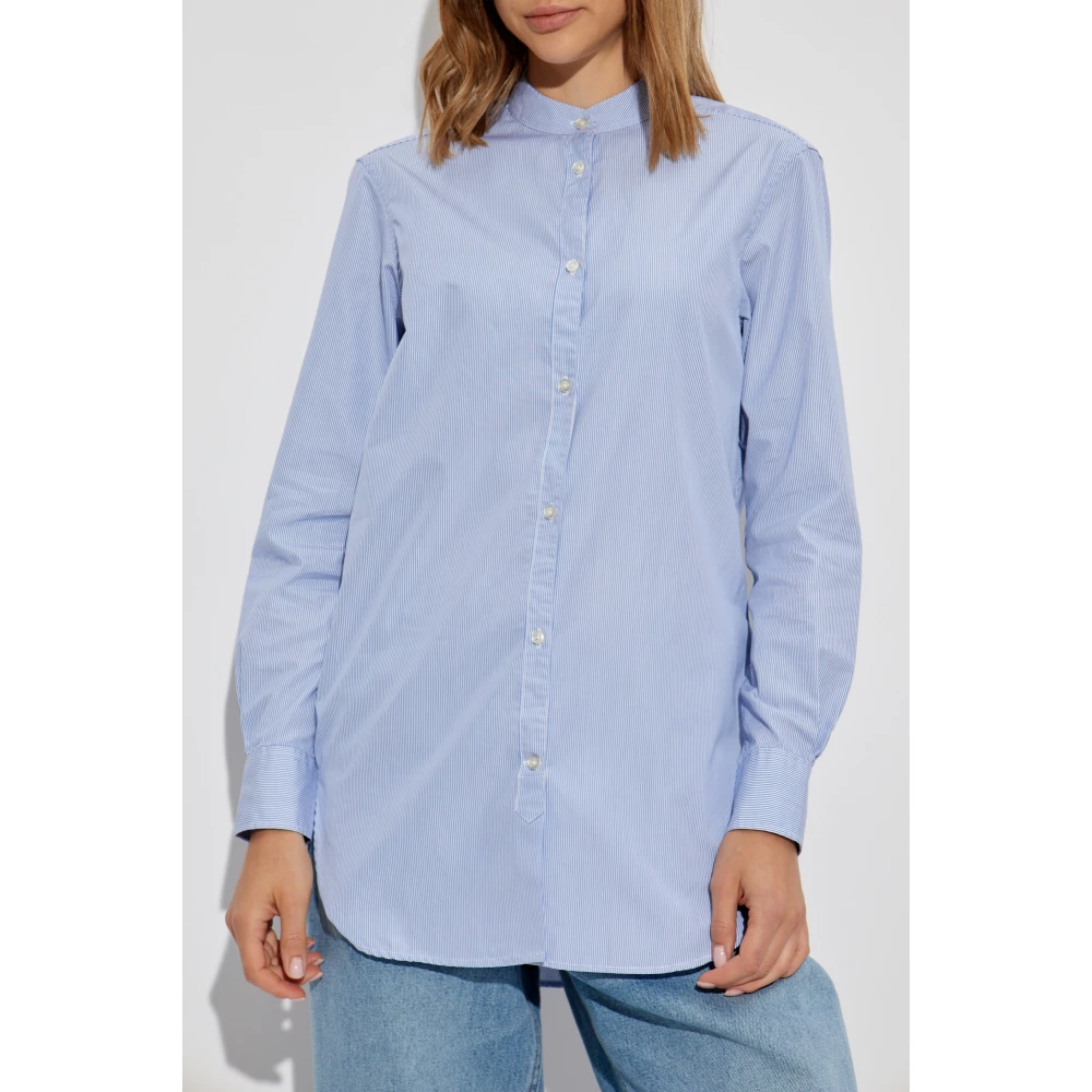 Officine Générale Shirt Amelia Blue Dames