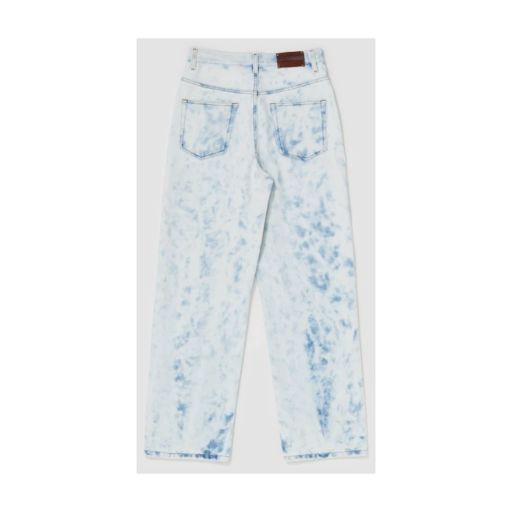 Dries Van Noten Blauwe Denim Lichtgewassen Katoen Blue Heren
