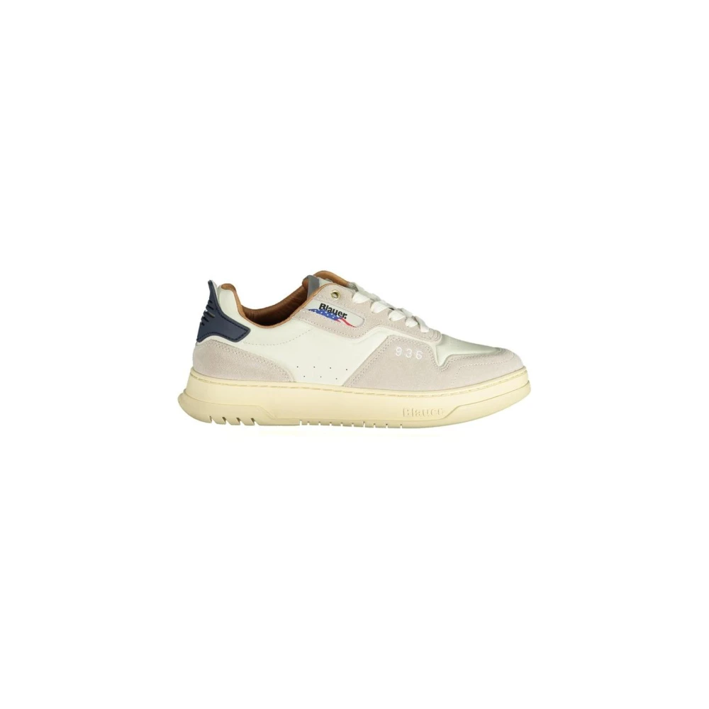 Blauer Men's Multicolor Sneakers, 6 Uk, Casual Leather Trainers White Polyester