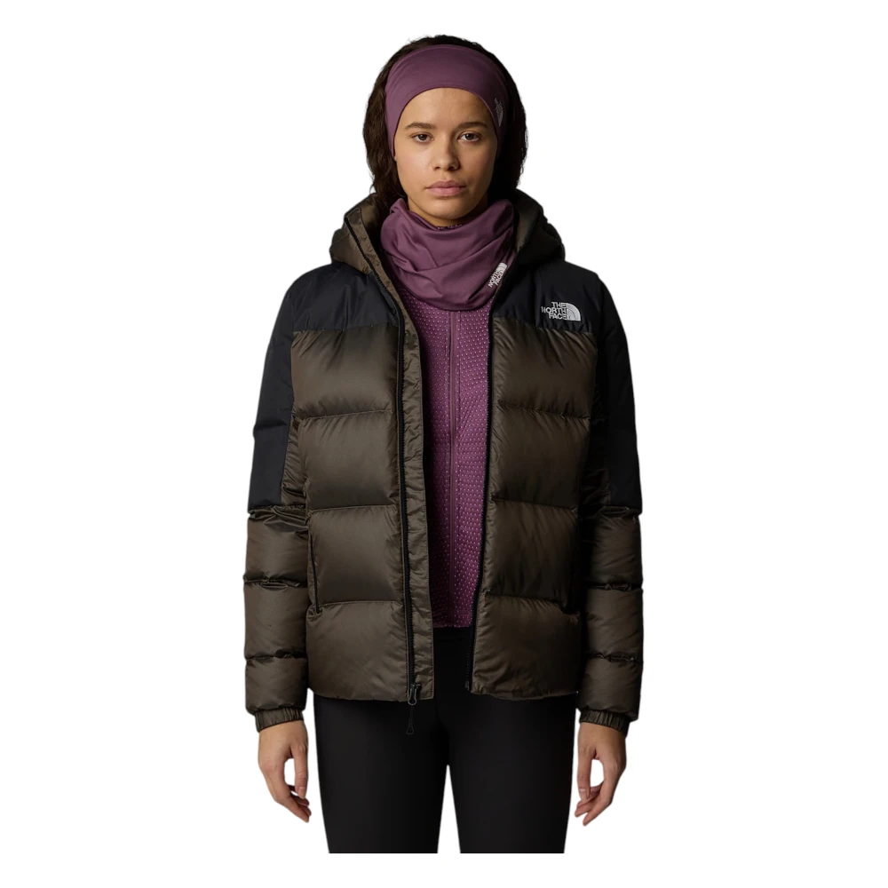 The North Face Gewatteerde jas met capuchon en gerecyclede isolatie Brown Dames