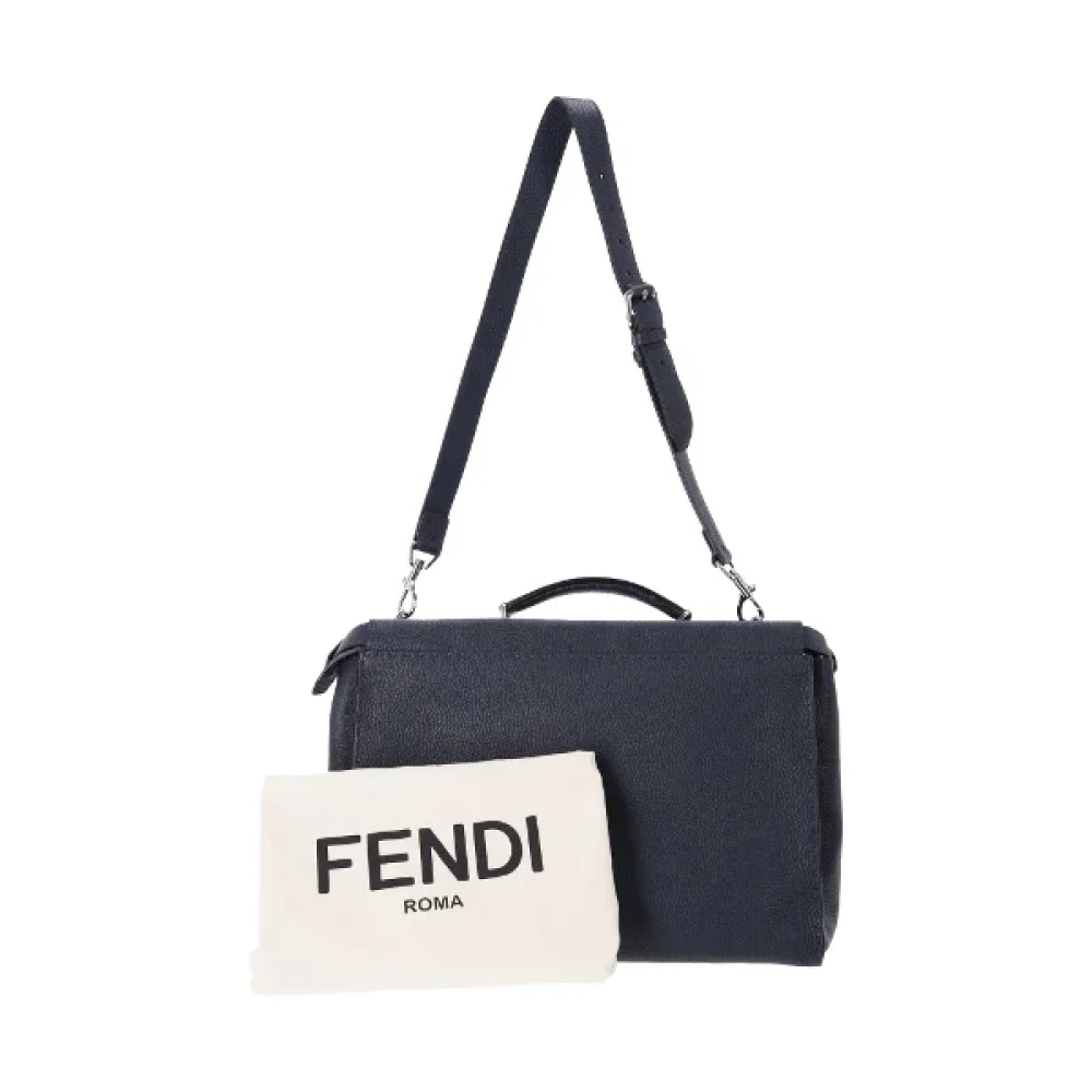 Fendi Vintage Pre-owned Leather handbags Blue Dames