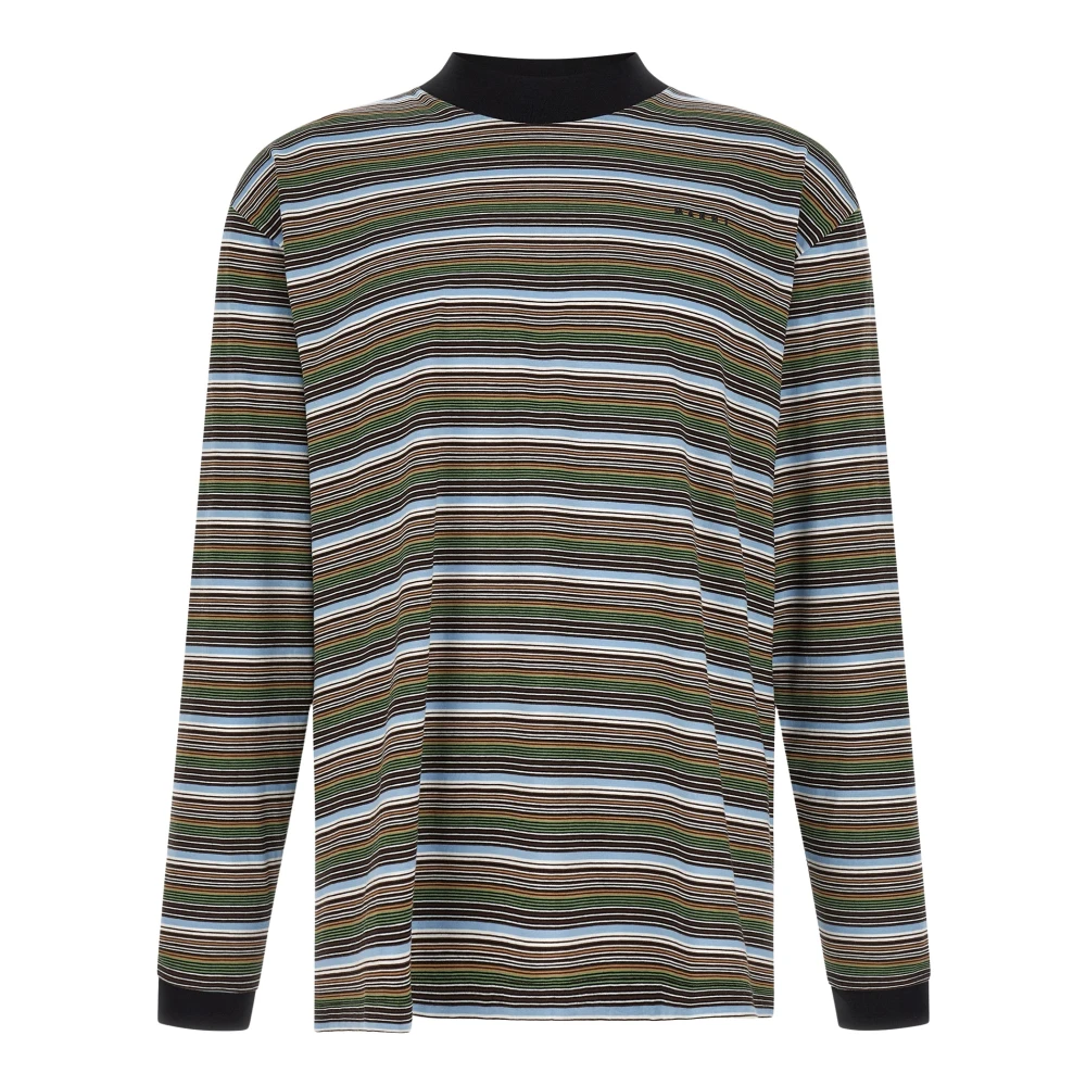 Marni Striped Long Sleeve T-Shirt - Man T-Shirts Light Blue It - 48 - Immagine 3