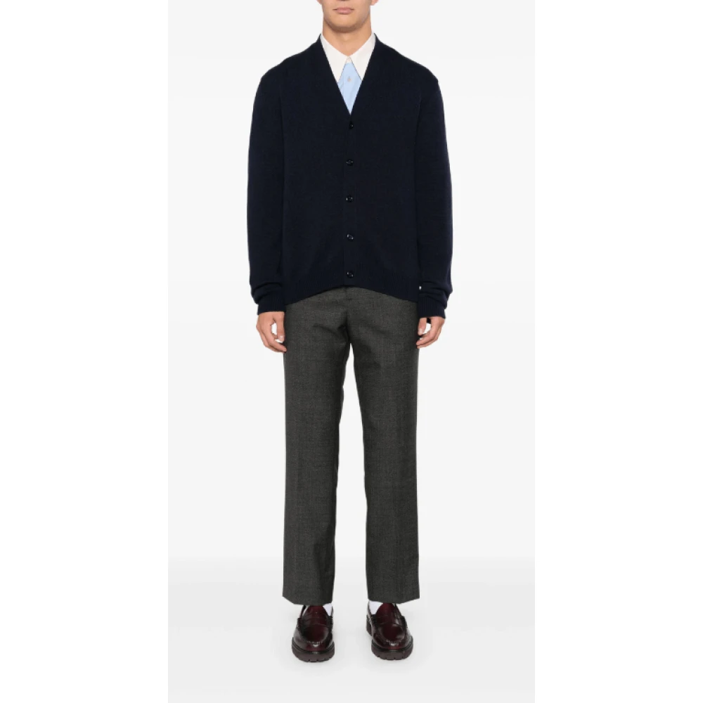 Gucci Antracietgrijze wollen tailored broek Gray Heren