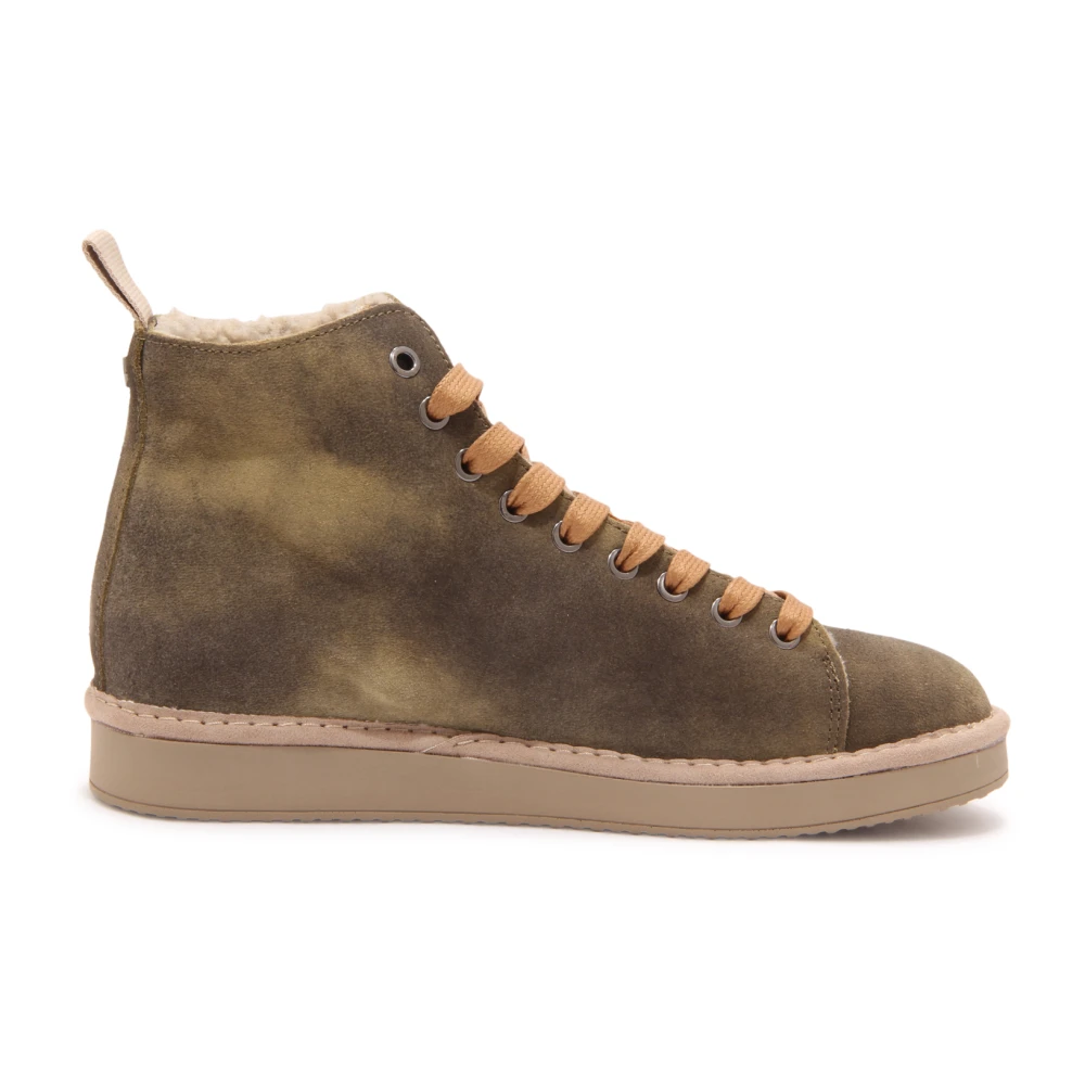 Panchic Eco-Fur Washed Suede Slip-On Schoenen Dames Schoenen Groen