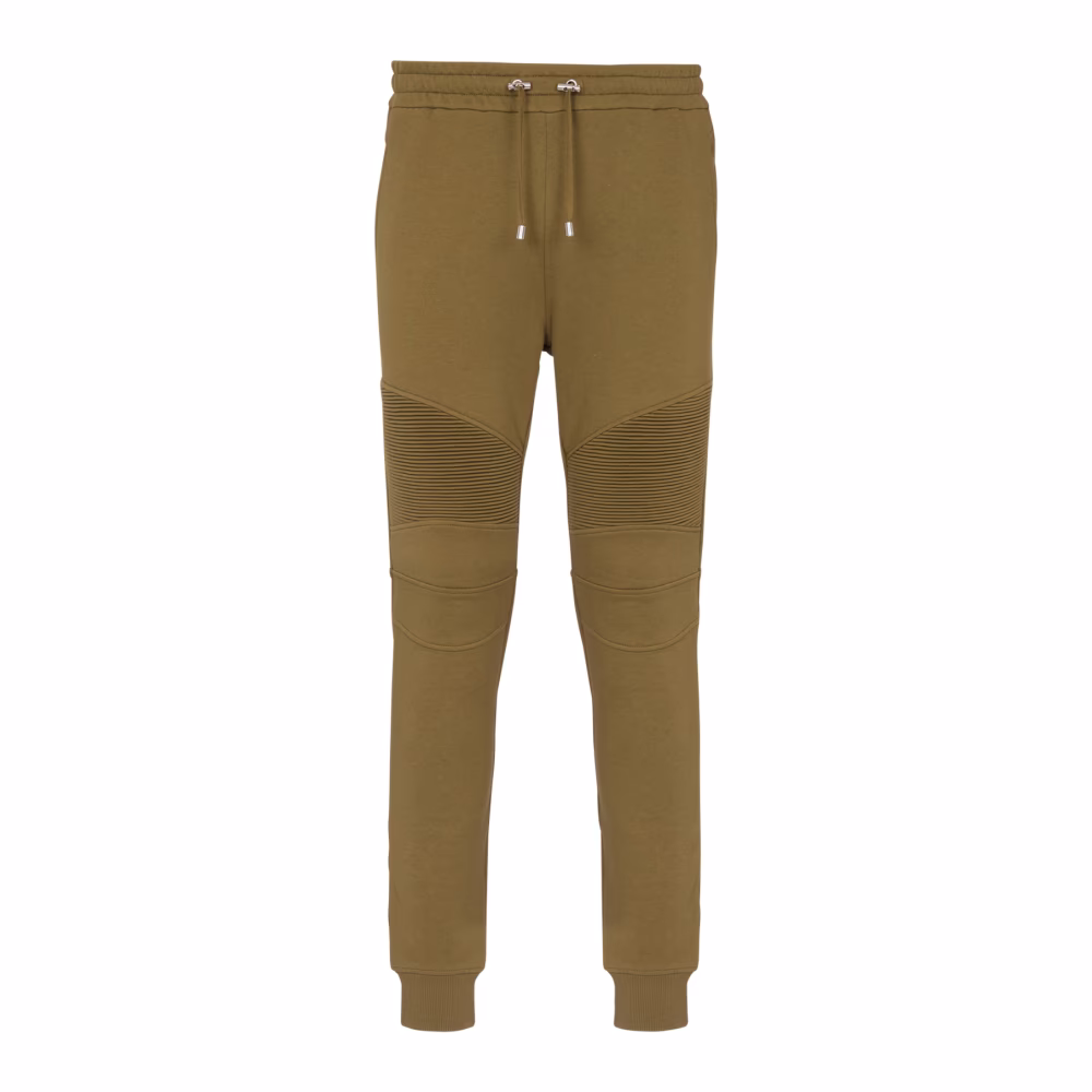 logo printed cotton jogging bottoms