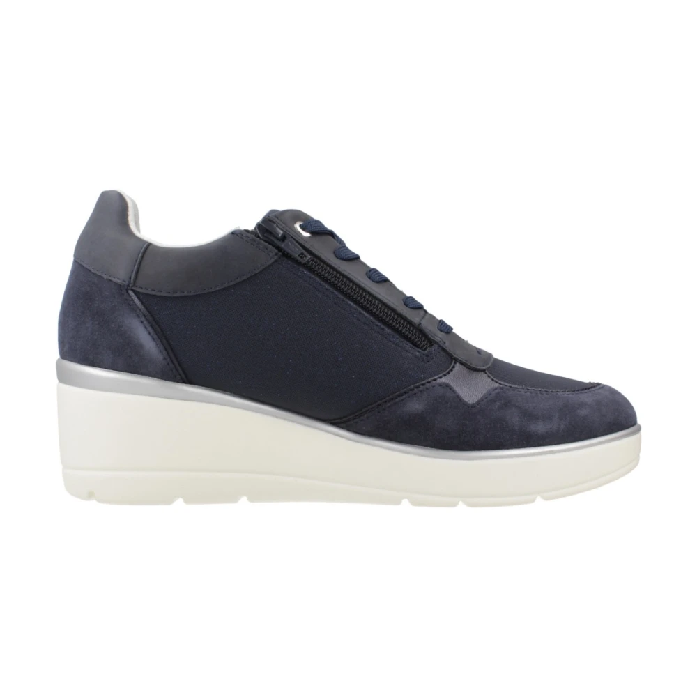 Geox Fashion Sneakers för Urban Stil Blue, Dam