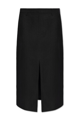 linen-skirt-with-front-slit