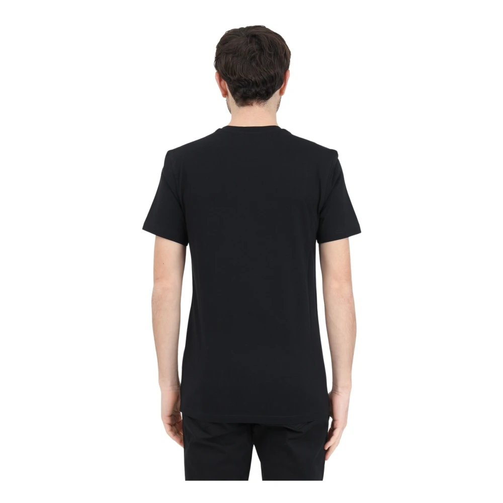 Moschino Jersey T-shirt met Logo Print Black Heren