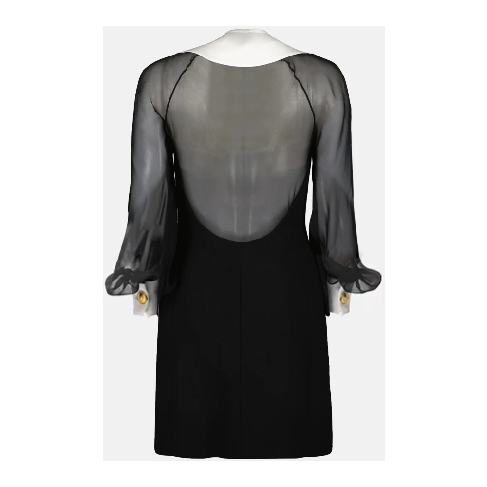 Versace Zwarte Bustier Mini Jurk Black Dames