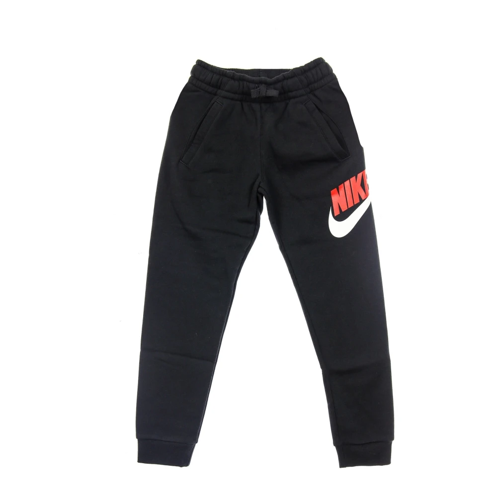 Nike Sportig Fleece Tracksuit Byxor Svart/Röd Black, Pojke