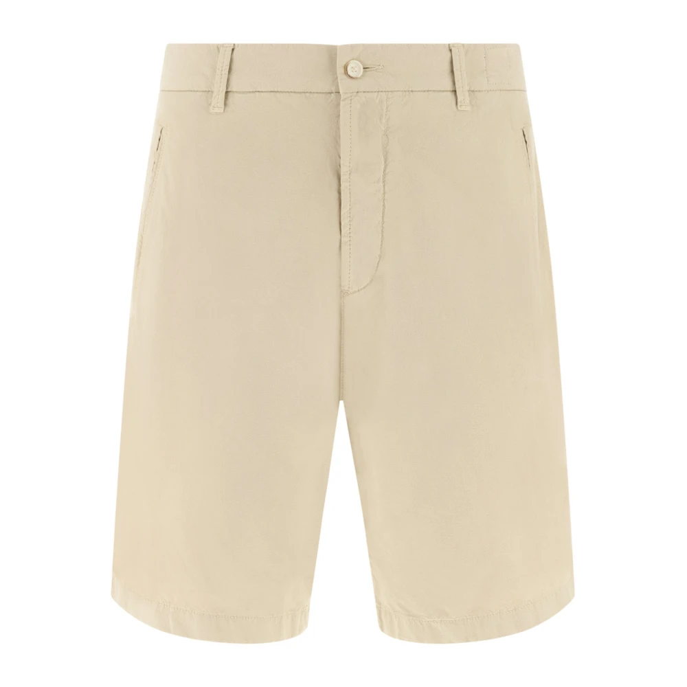 Boggi Milano Beige Cotton Linen Bermuda Shorts