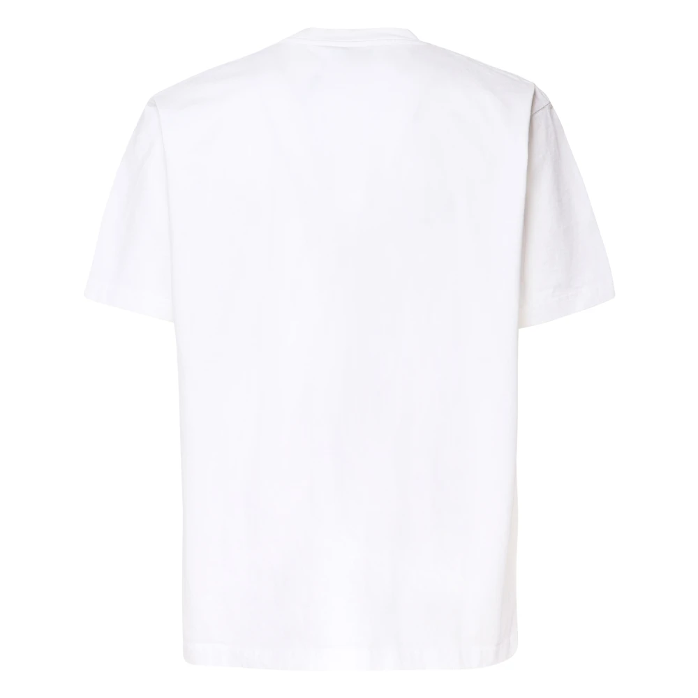 JW Anderson Witte Katoenen T-shirt met Puffin Logo White Heren