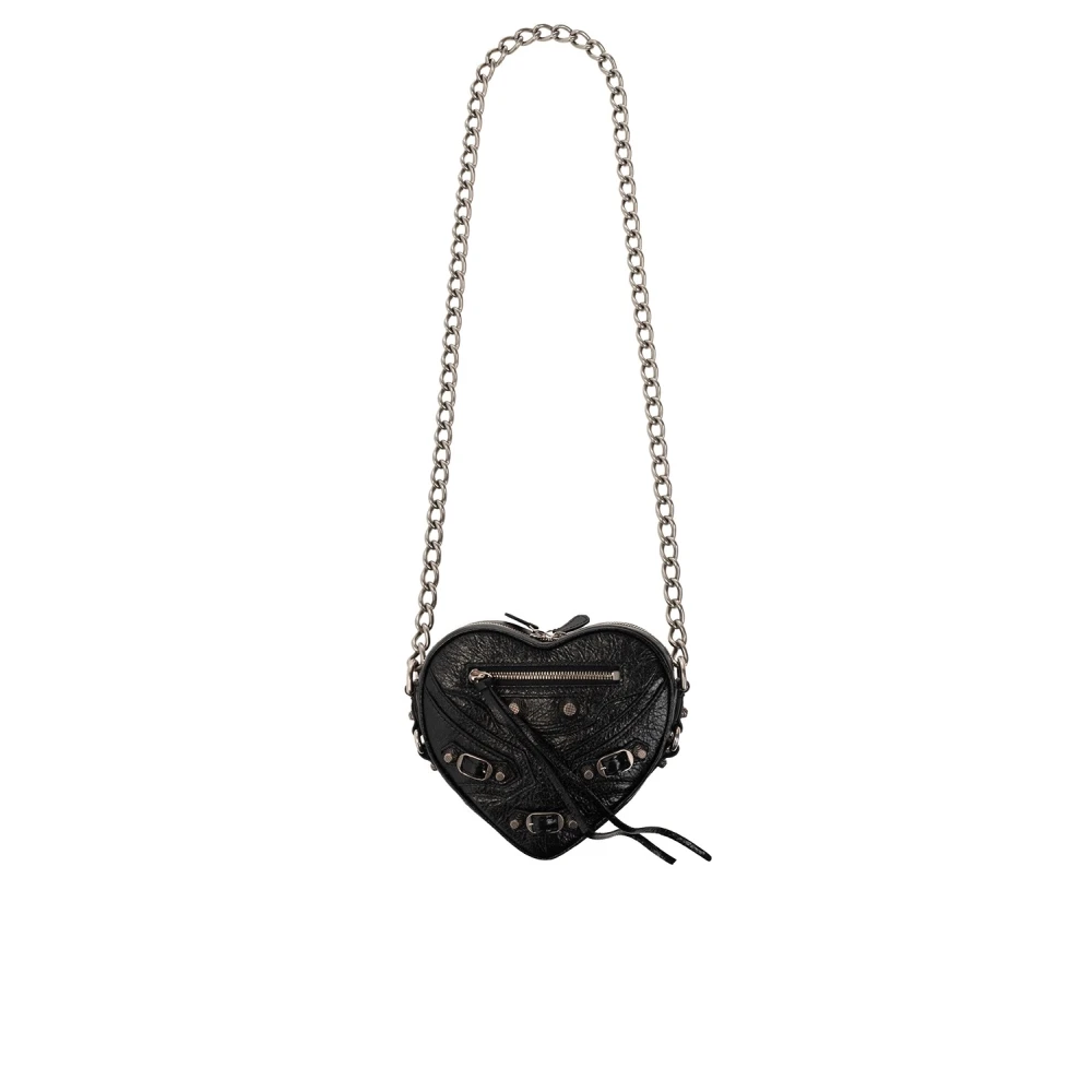 Balenciaga Cag Heart Mini shoulder bag Black, Dam