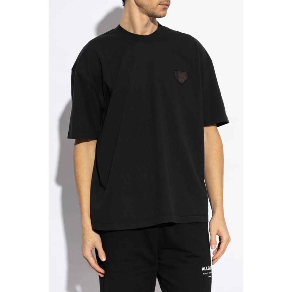 AllSaints Lover T-shirt in oversize stijl Black Heren