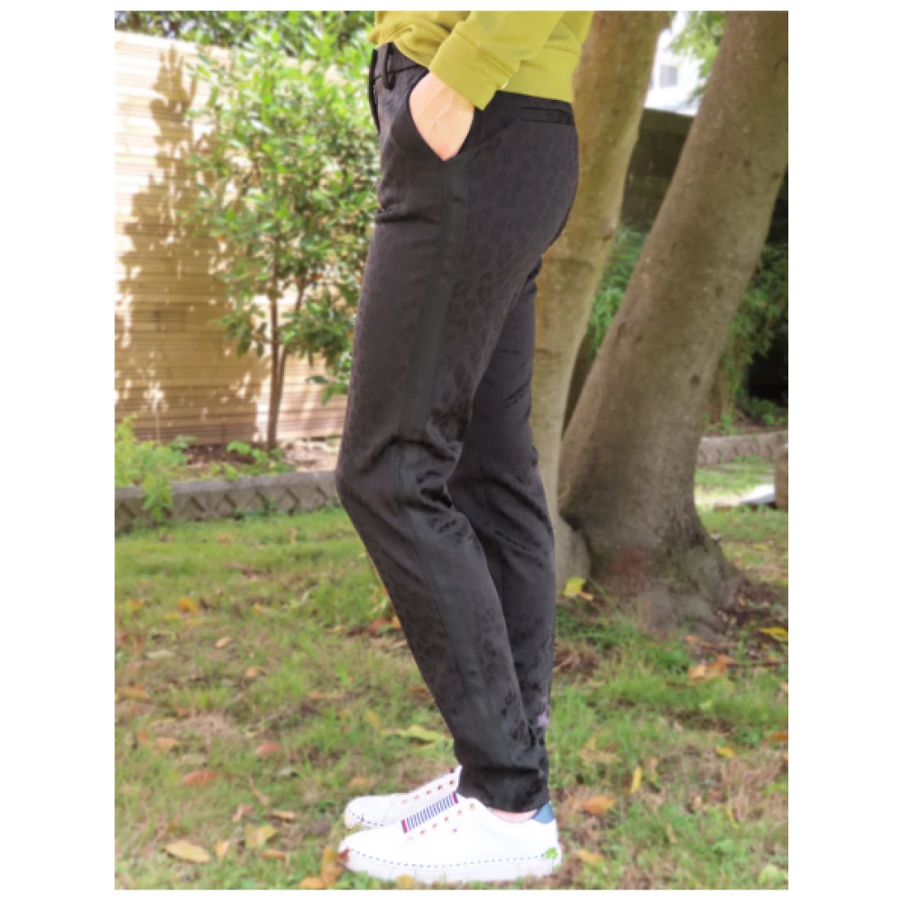Mason's Jerseybroek met Luipaardprint Black Dames