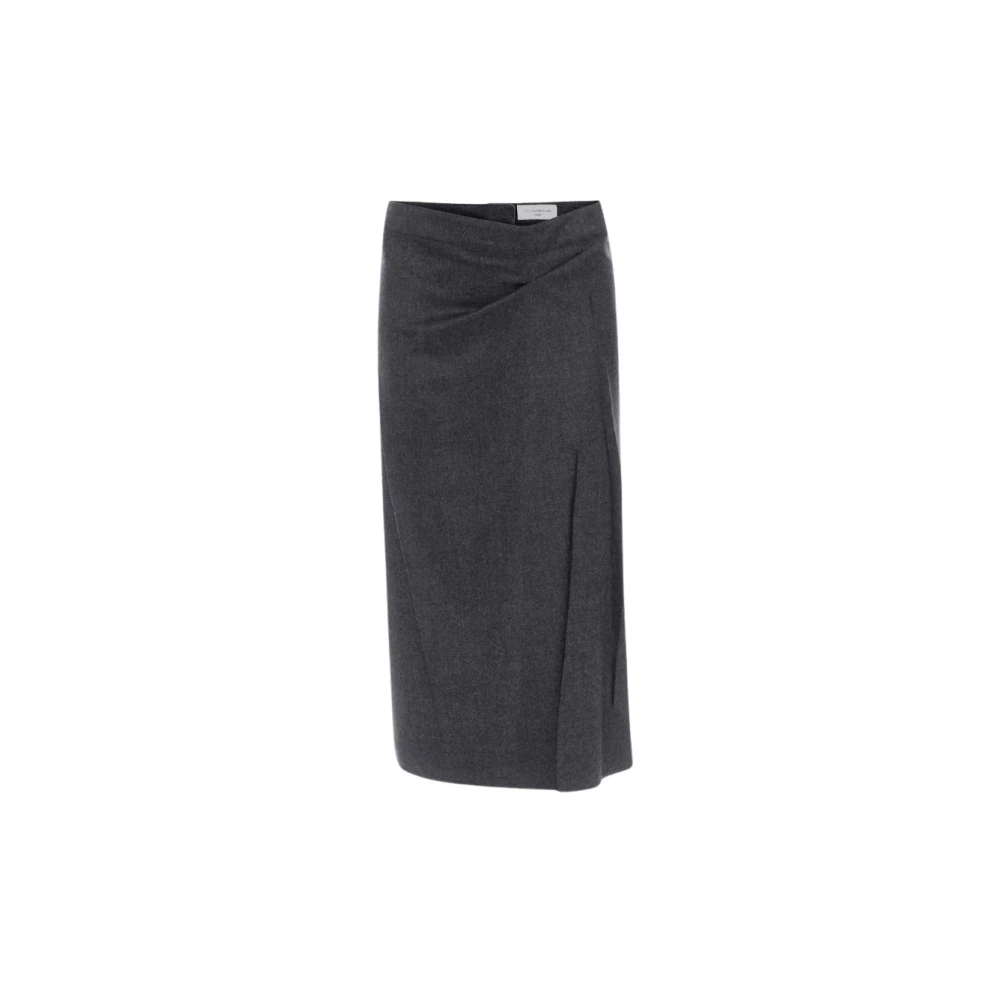 Victoria Beckham Gray Pressed Midi Skirt - Female - Midi Skirts - 3XS - Skirts