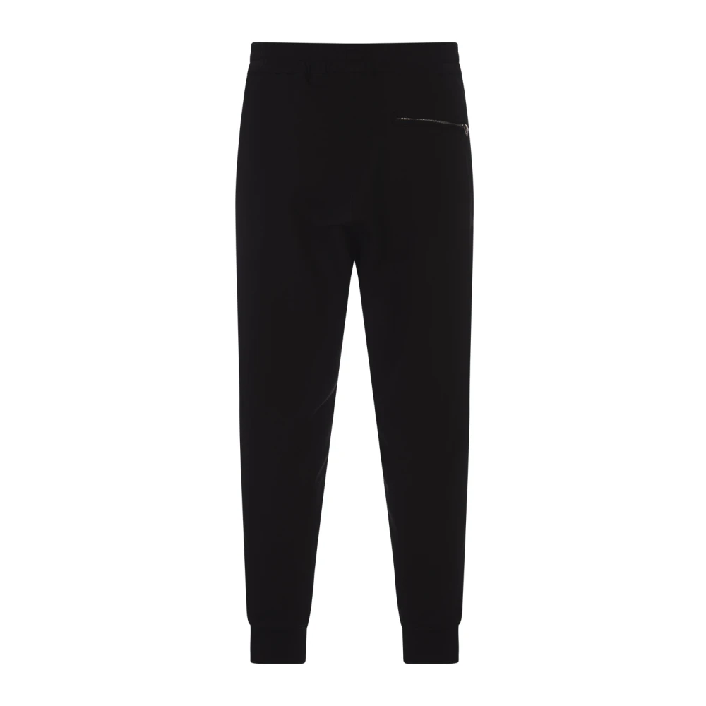 alexander mcqueen Zwarte Slim Fit Joggers met Logo Tapes Black Heren