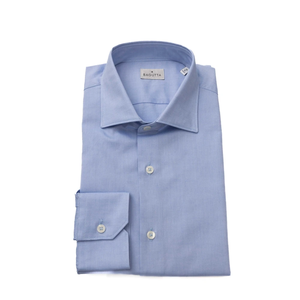 Bagutta Heren Frans Kraag Overhemd Blue Heren