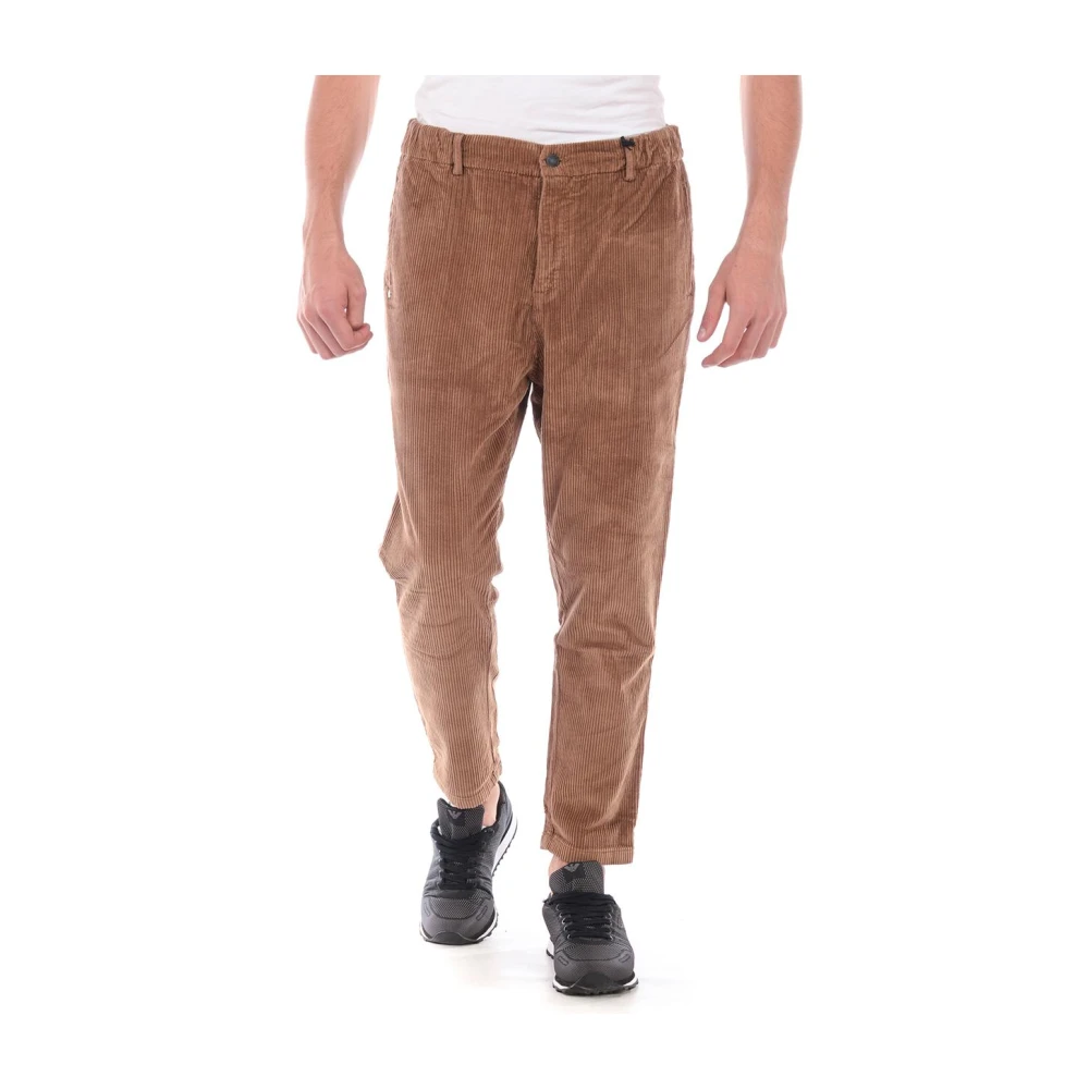 Daniele Alessandrini Men's Brown Jeans Trouser - Slim-Fit Trousers - W33 - Trousers