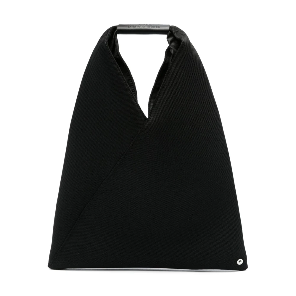 MM6 Maison Margiela Zwarte Canvas Japanse tas met contrastnaden Black Dames