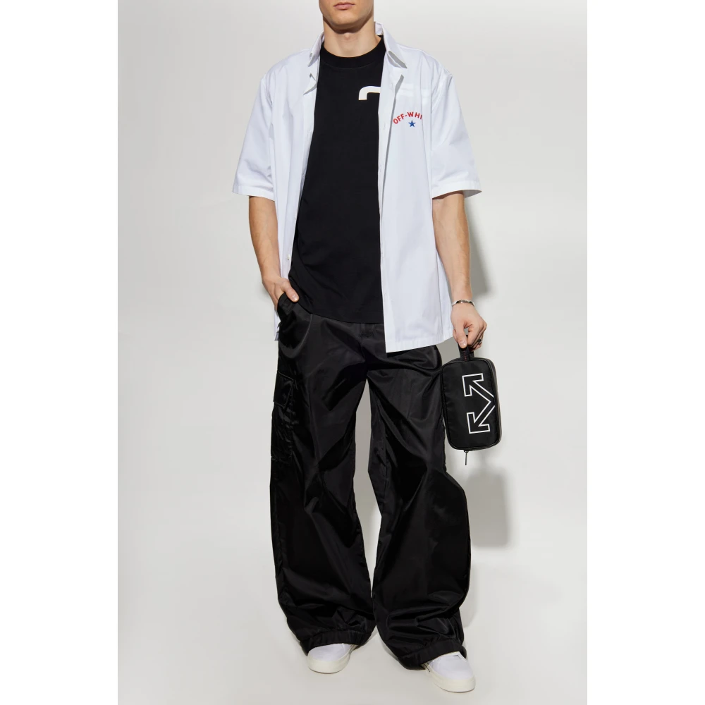 Off White Shirt met logo White Heren