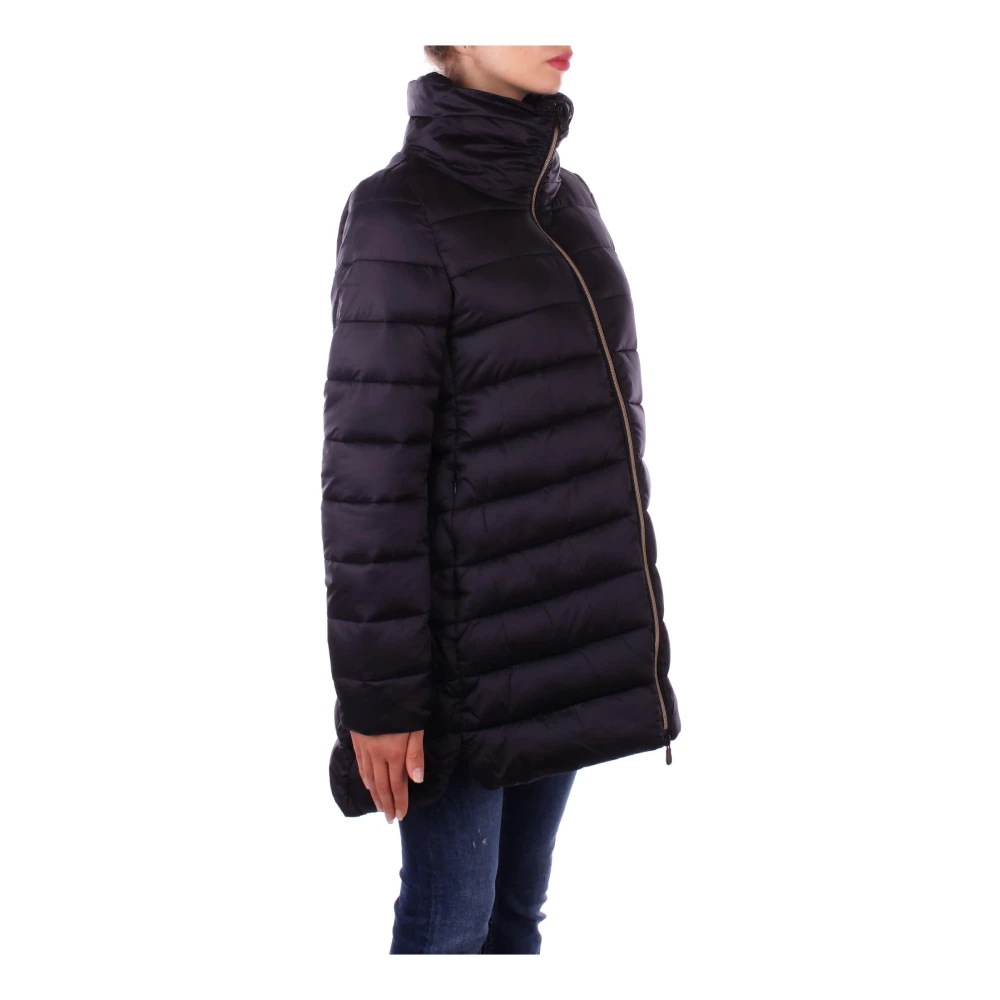 Save The Duck Black Duck Logo Zipper Jacket Black Dames