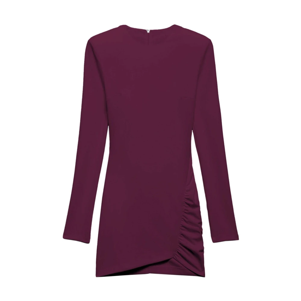 Aniye By Rood Noir Jurk met Gerimpeld Detail Purple Dames