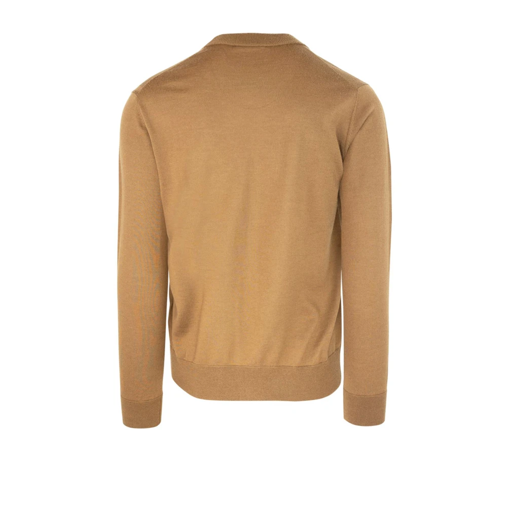 Paolo Pecora Bruine Cardigan Sweater Regular Fit Brown Heren