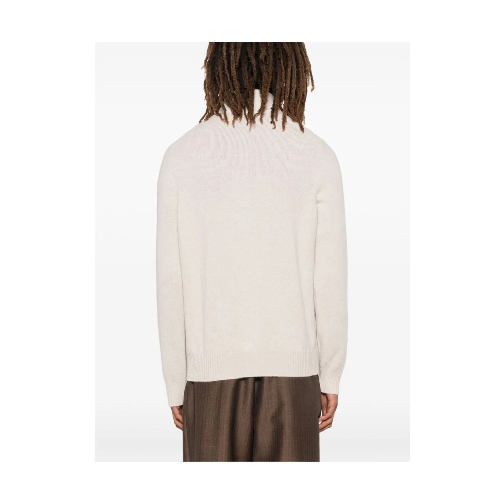 La Fileria Beige Wollen Gebreid Jack Beige Heren