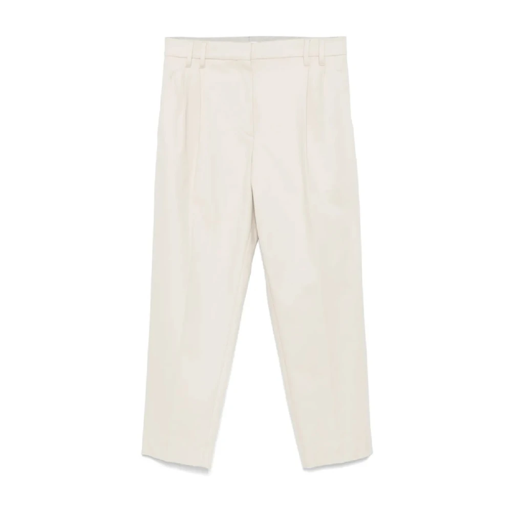 Brunello Cucinelli Women's Beige Stylish Trousers For Any Occasion