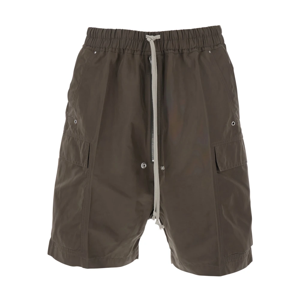 Rick Owens Cargo Grijs Elastische Taille Shorts Gray Heren