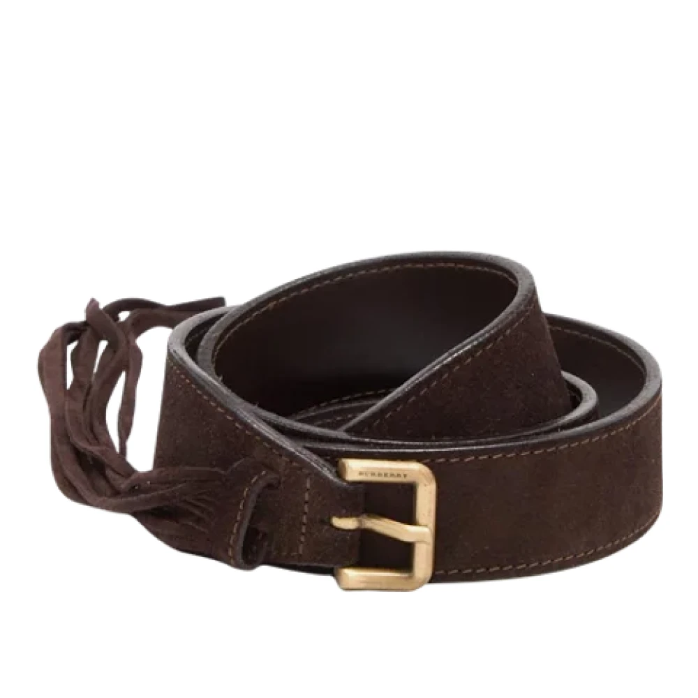Burberry Vintage Pre-owned Suede belts Brown Dames