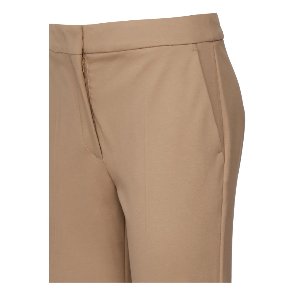 Max Mara Bruine Broek met Rits Brown Dames