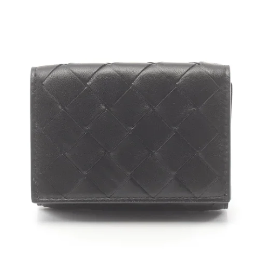 Bottega Veneta Vintage Pre-owned Leather wallets Black Dames