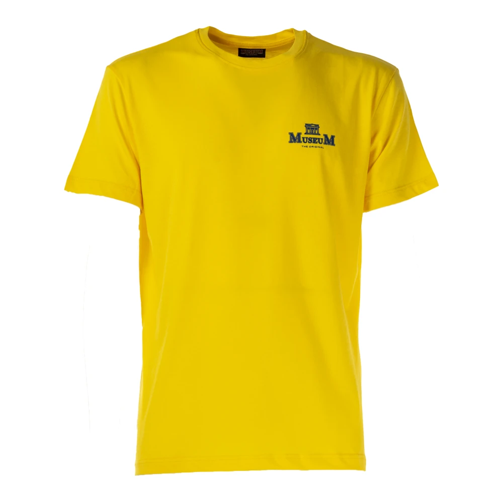 Museum Heren Crew Neck T-shirt JIM Model Yellow Heren