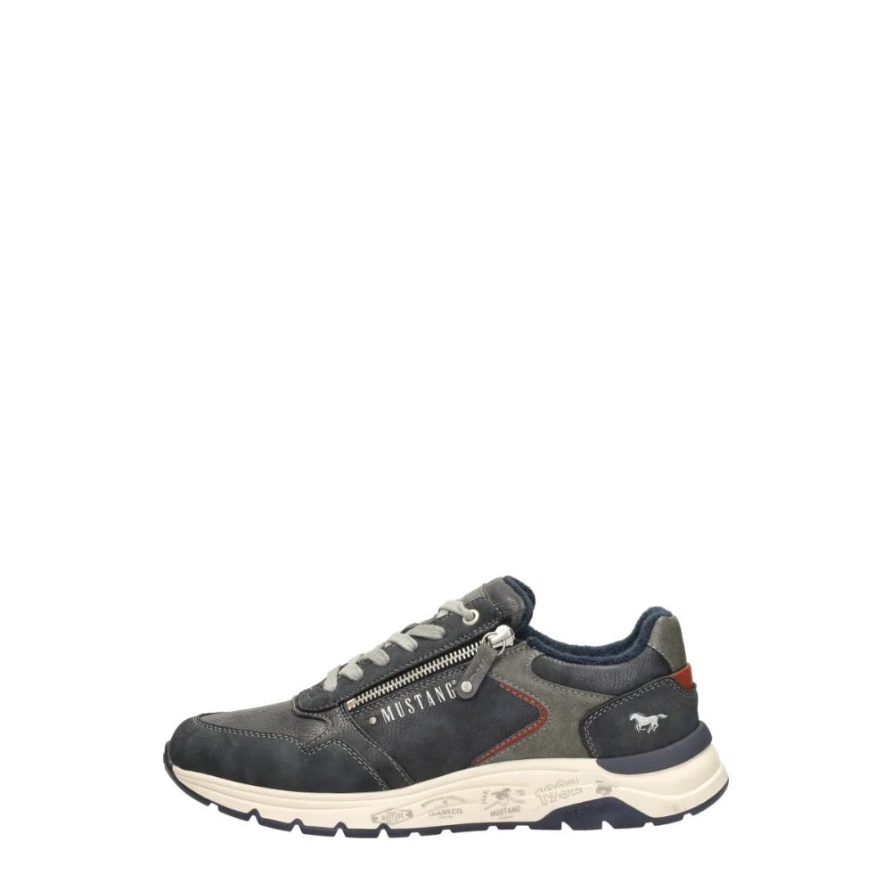 Mustang Veterschoenen Laag Heren Schoenen Blauw