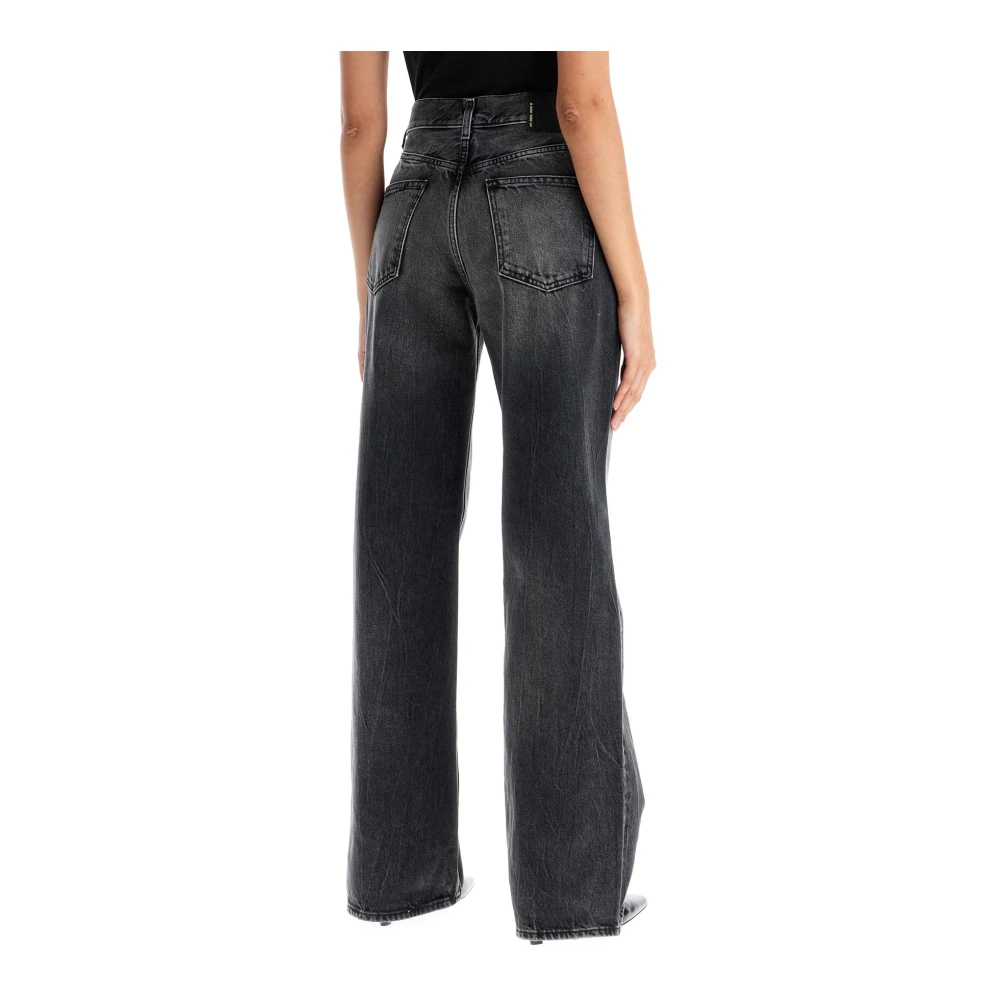 Haikure Koreaanse Straight-Cut Jeans Gray Dames