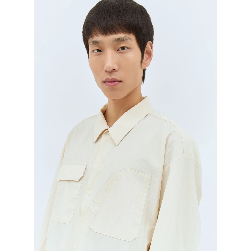 Dickies Oversized werkschirt met geperforeerd paneel Beige Heren