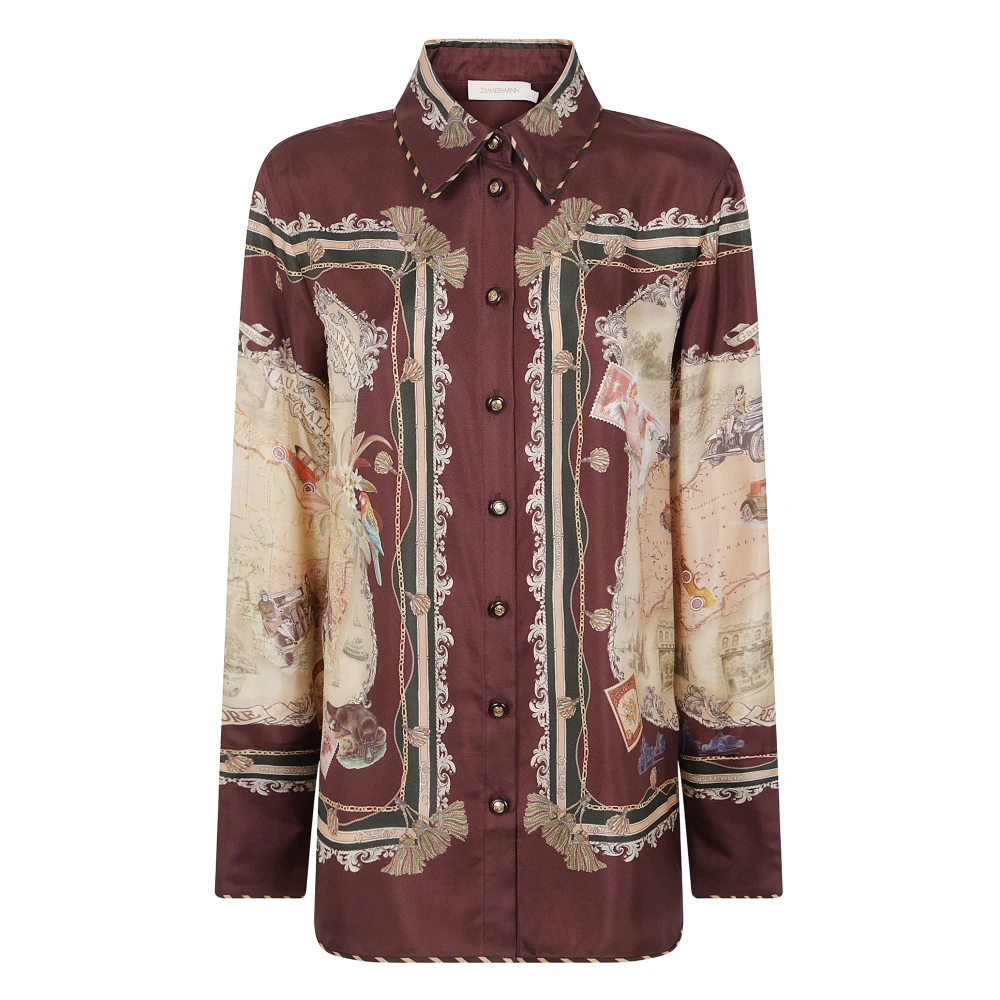 Zimmermann , Shirts, Female, Brown, L, Valiant Twill Shirt