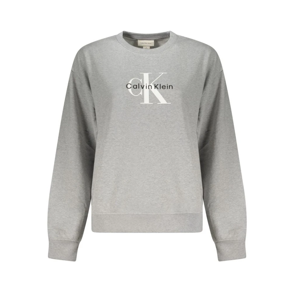 Calvin Klein Women's Gray Sweatshirts, Xl, Long-Sleeve Sweatshirt