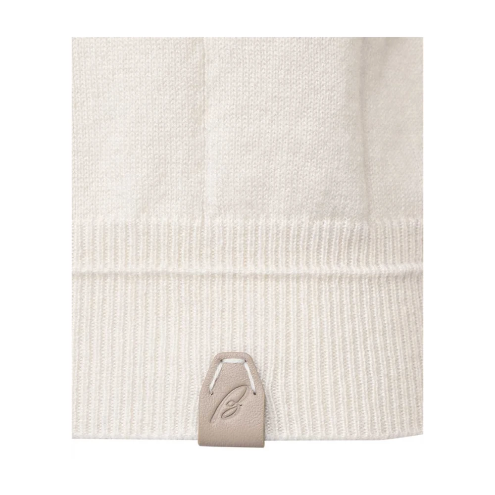 Brioni Kasjmier Coltrui met Leren Inzetstukken Beige Heren