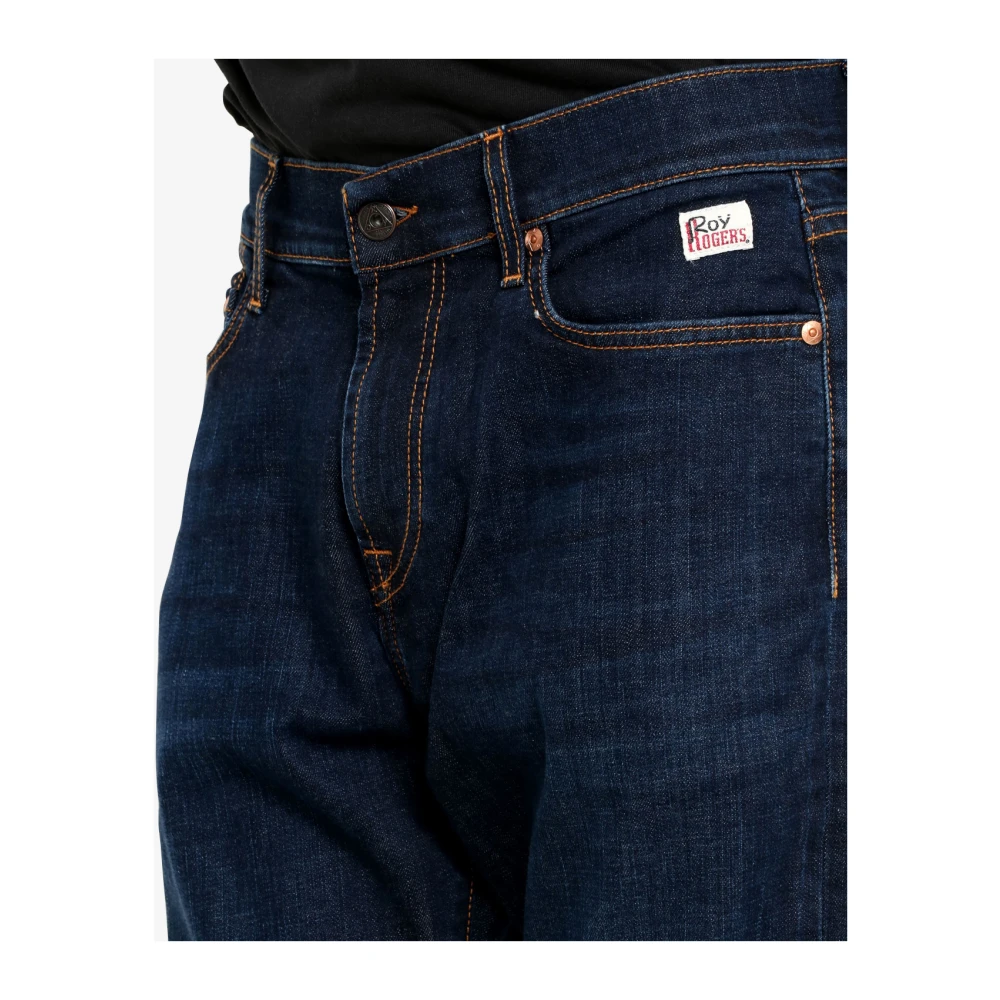 Roy Roger's Denim Wortel Jeans met Salpa Applicatie Blue Heren