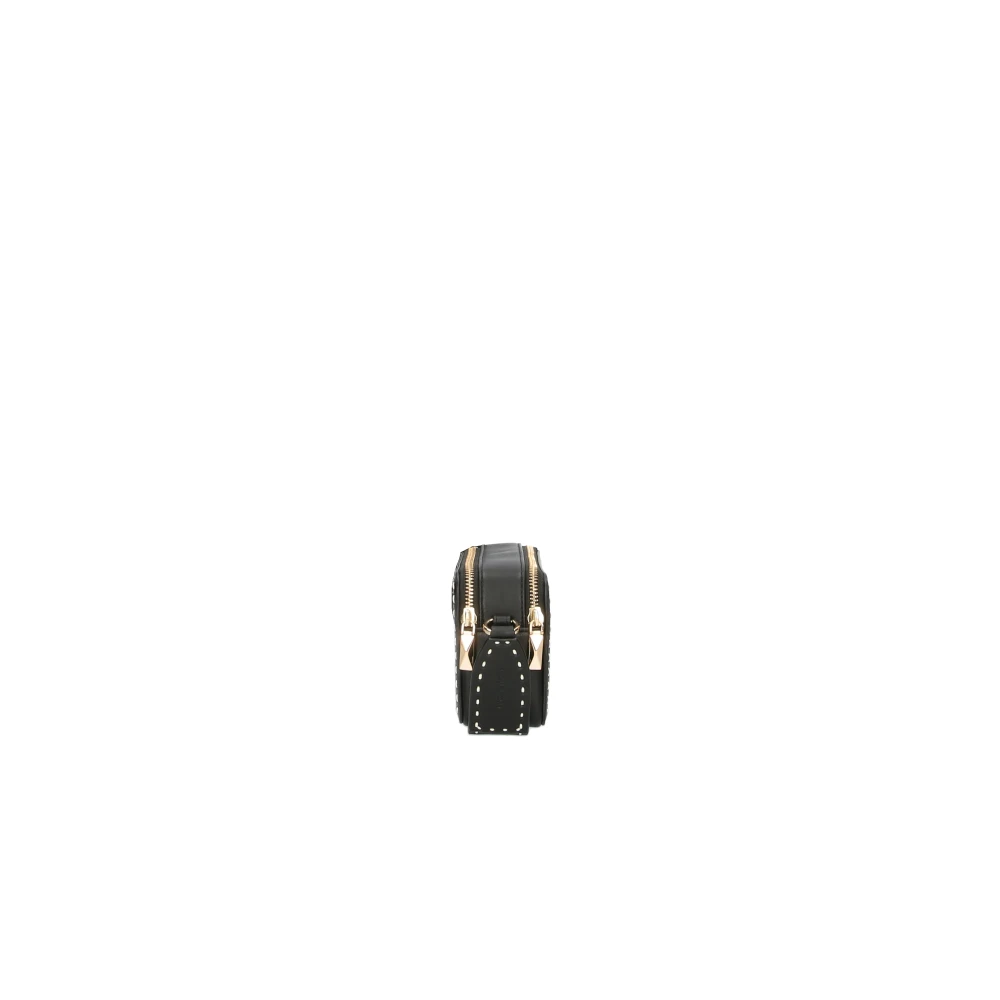 Michael Kors Zwarte leren schoudertas Black Dames