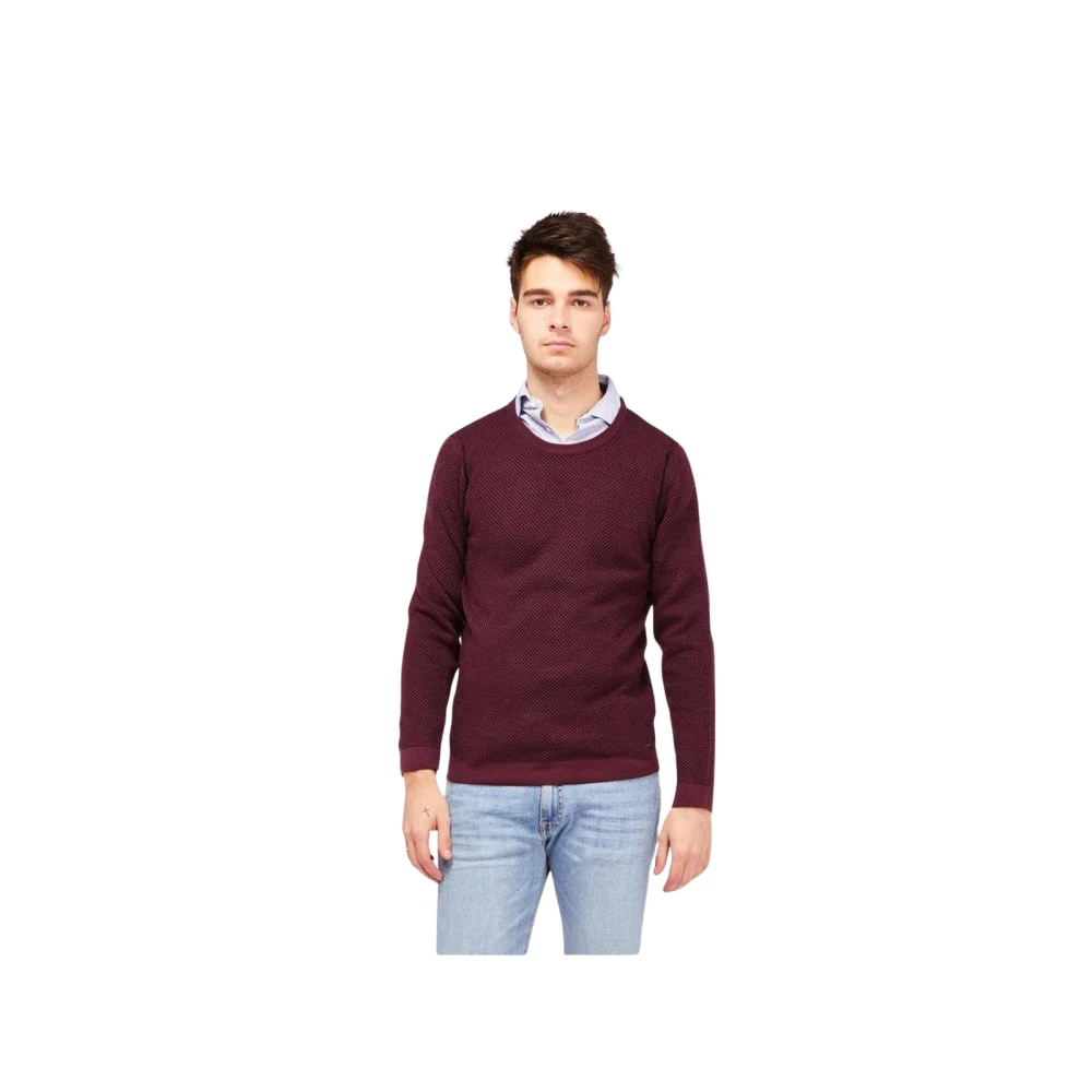Gas Men's Red Sweatshirts, Xl, Wool Crew Neck Sweatshirt