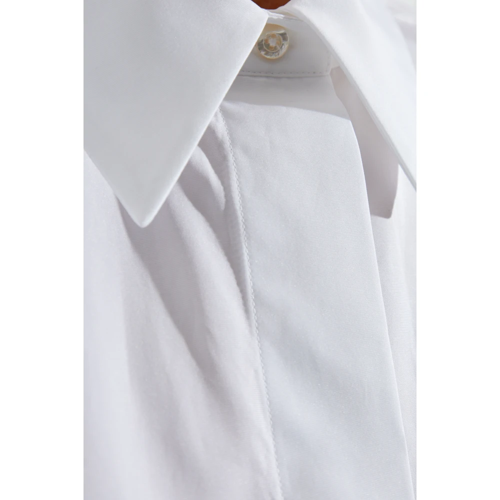 Jil Sander Overhemd met verborgen knoopsluiting White Dames