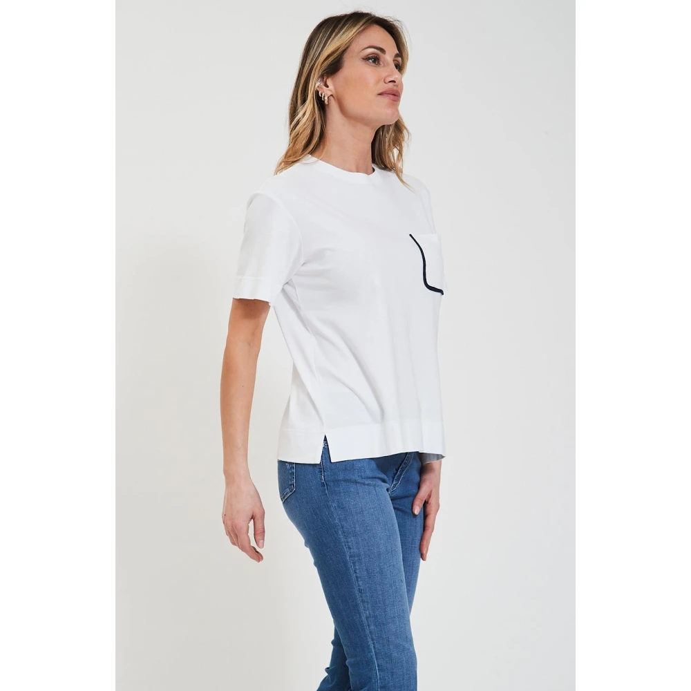 Gran Sasso T-shirt met zakje White Dames