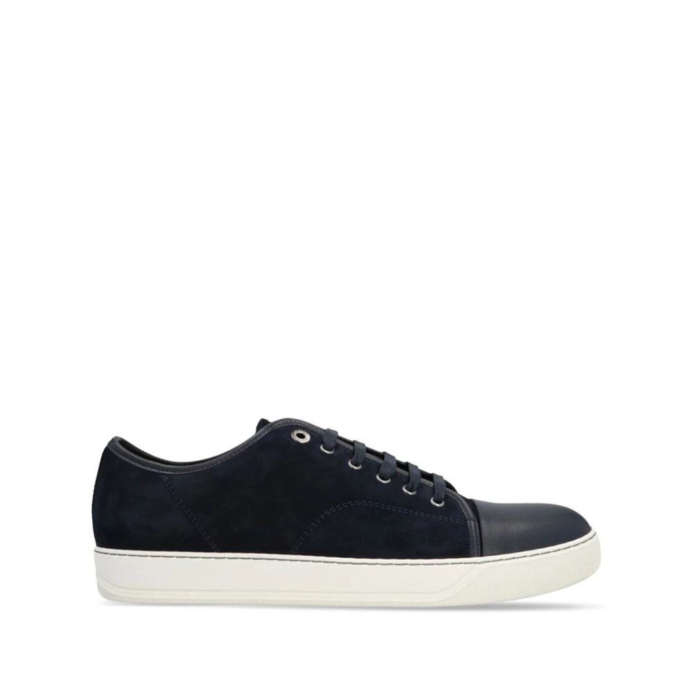 Lanvin Dbb1 Leren en Suède Sneakers Heren Schoenen Blauw