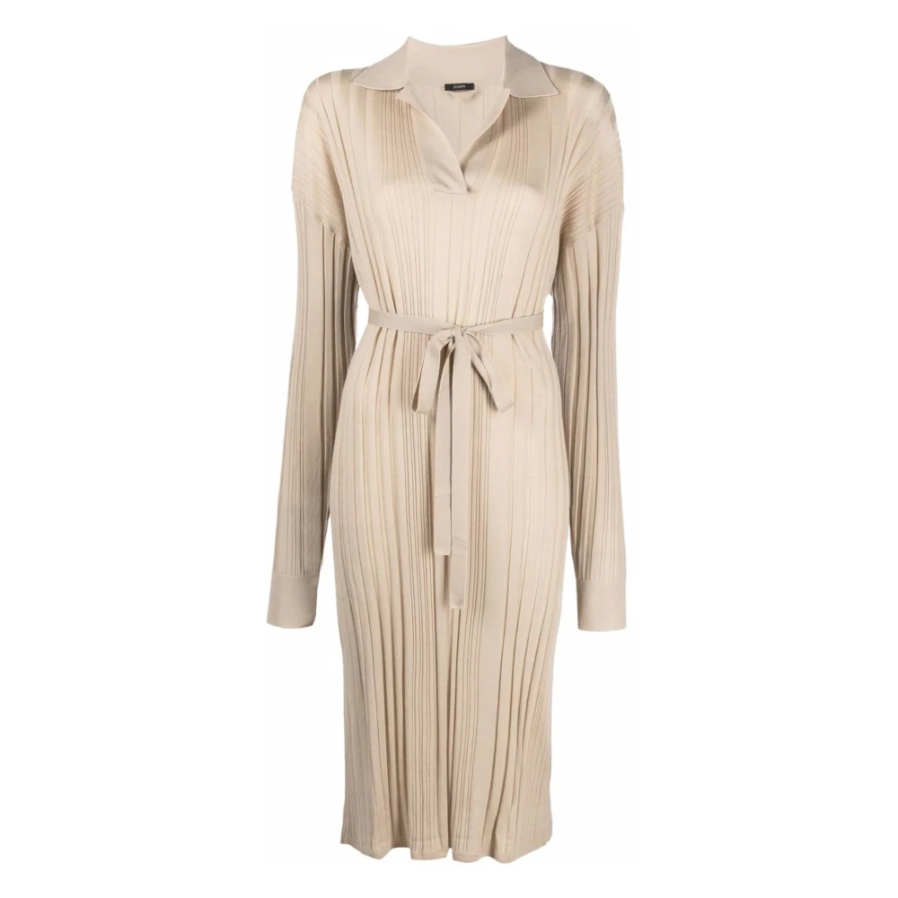 Joseph Beige Wol Maxi Jurk Beige Dames
