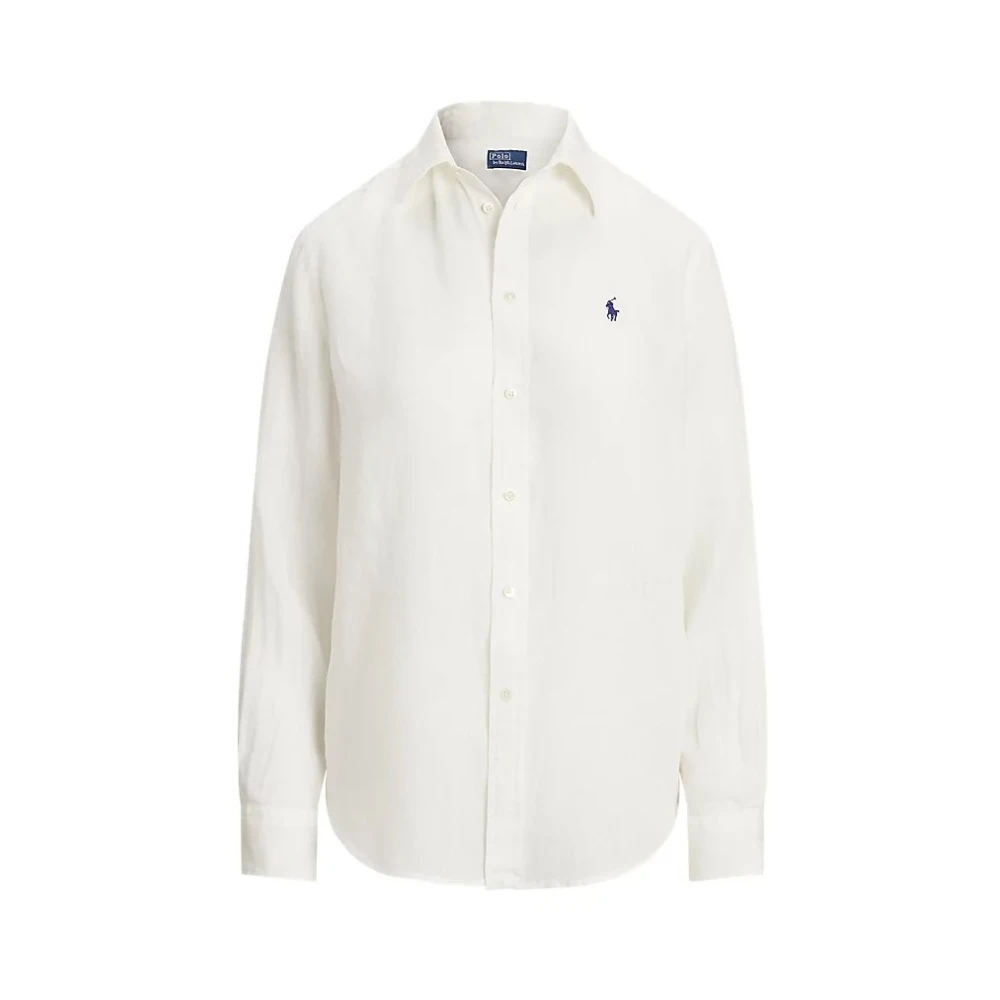 Polo Ralph Lauren Women's White Shirts, L, Casual Shirt
